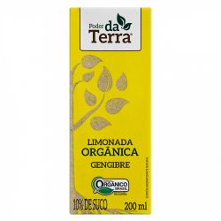 Limonada Poder Da Terra 200ml Orgânica Gengibre.
