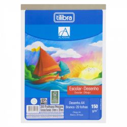 Caderno Tilibra Desenho Branco 20 Folhas........
