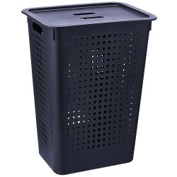 Cesto De Roupa Martiplast 47l Com Tampa Preto.
