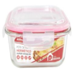 Pote Dislair 800ml Com Tampa Hermética Quadrado.