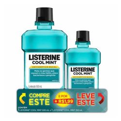 Enxaguante Bucal Listerine 500ml + 250ml Cool Mint...