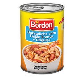 Dobradinha Bordon 430g Feijao Branco E Linguiça, Vs, Sp...