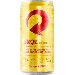 Cerveja Skol 269ml Lata Sleek Pilsen........
