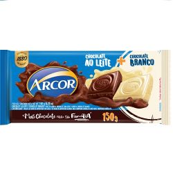 Choc.arcor 150g Ao Leite Branco.
