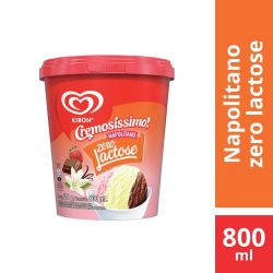 Sorvete Kibon 800ml Napolitano Zero Lactose, Vs, Sp...