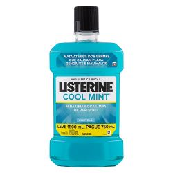 Enxaguante Bucal Listerine Leve 1500ml Pague 750ml Cool Mint........