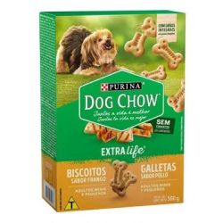 Biscoito P / Cães Dog Chow 500g Biscoitos Mini.............