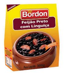 Feijão Bordon 300g Preto Com Linguiça...