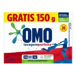 Lava Roupas Em Po Omo L1,6kg P1,4kg Lavagem Perfeita.