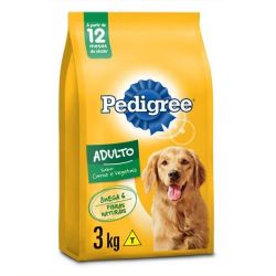Ração Cães Pedigree 3kg Vital Adultos Carne/vegetais........