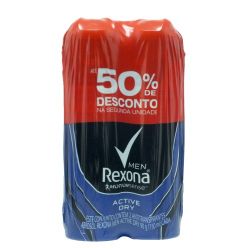 Desodorante Rexona Man 150ml 2u Aero Ap Active...
