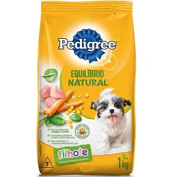 Ração Cães  Pedigree 1kg Equilíbrio Natural Junior Filhote...
