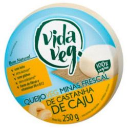 Queijo Minas Frescal Vida Veg 250g Castanha De Caju, Vs, Sp.
