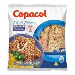 Filé De Tilápia Copacol 400g Empanado Multigrãos.