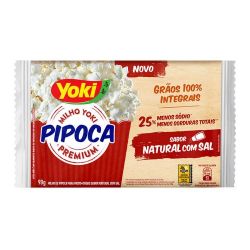 Pipoca Microondas Yoki 90g Integral Com Sal.
