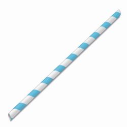Canudo Papel Silver Liso 20un Listrado Azul Bebe.