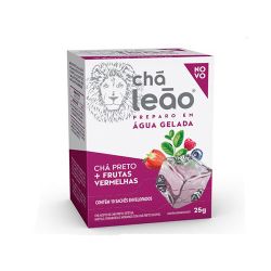 Cha Leao 25g Agua Gelada Preto Frutas Vermelhas.