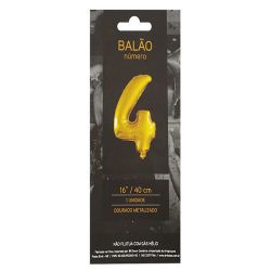 Balão Valves Metalizado Dourado N°4.